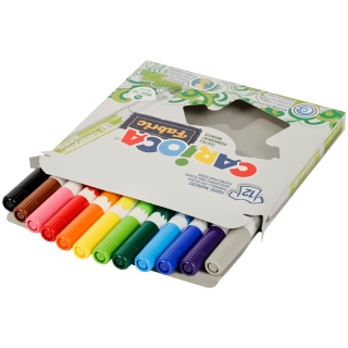 Набор фломастеров для ткани Carioca "Fabric Liner" 12цв., картон. уп.