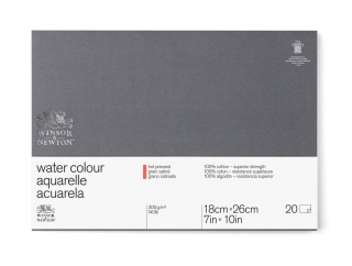 Блок для акварели Winsor&Newton Professional 300г, хлопок, 18*26см 20л Сатин