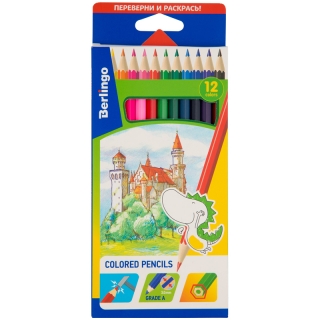 Карандаши цветные Berlingo "Замки", набор 12 цветов