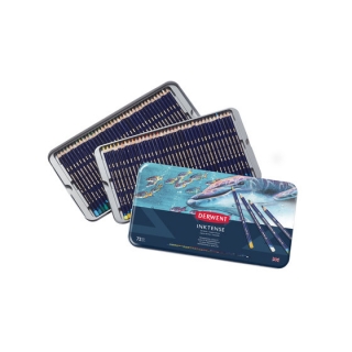 Набор акварельных карандашей Derwent Inktense 72 цвета, металлический пенал