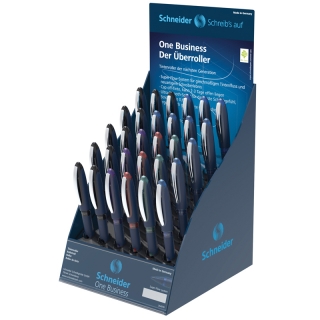 Ручка-роллер Schneider "One Business" ассорти, 0,8мм, одноразовая, дисплей