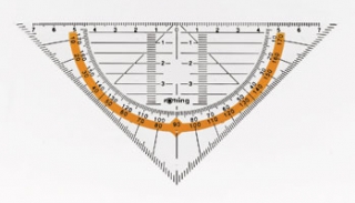 Угольник-транспортир CENTRO для геометрических работ