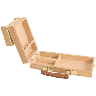 Ящик художника малый с ячейками для кистей и красок Гамма "Московская палитра" 26,5*11*5,5см, бук