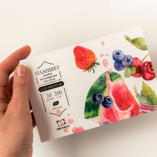 Склейка Малевичъ для акварели "Sweet dreams", Fin, 200 г/м, 10х15 см, 20л