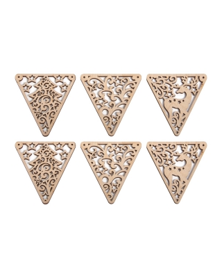 Набор заготовок Timberlicious для декорирования Флажки ажурные 10х11см