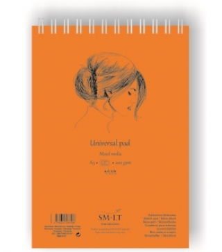 Скетчбук для смешанных техник Authentic Mixed Media SM-LT 200г/м2 А5, 40 листов, спираль по короткой стороне