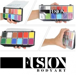 Набор профессиональных красок для аквагрима Регулярные цвета FUSION, 12 цветов