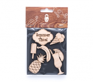 Набор деревянных заготовок Timberlicious для декорирования Summer 4 10х16см