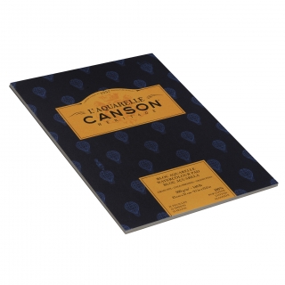 Альбом для акварели Canson Heritage 300г/кв.м (хлопок) 23*31см 12листов Фин склейка по короткой стороне