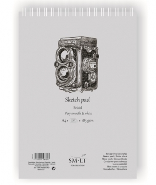 Скетчбук SM-LT Art Authentic Bristol 185г/м2 A5 30листов спираль по короткой стороне
