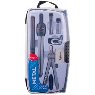 Готовальня Maped "Start", 8 предметов, циркуль 130мм, пластиковый футляр