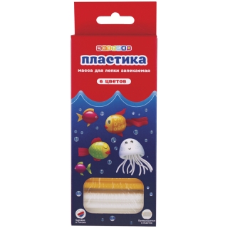 Набор пластики для лепки Цветик, 6 цветов, 120г