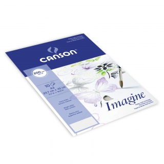 Папка с бумагой для графики Canson Imagine 200г/кв.м 29.7*42см мелкое зерно 10 листов