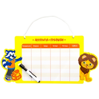 Доска-расписание с маркером Мульти-Пульти "Енот", 210*430мм