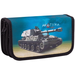 Пенал 3 отделения, 190*110 ArtSpace "Военная техника", ткань