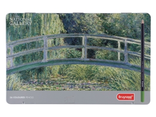 Набор цветных карандашей Bruynzeel National Gallery "Кувшинки" Моне 36 цветов металлический пенал