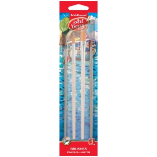 Набор кистей ArtBerry, 4шт., синтетика, для акварели и гуаши, европодвес