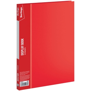 Папка с 10 вкладышами Berlingo "Standard", 9мм, 600мкм, красная