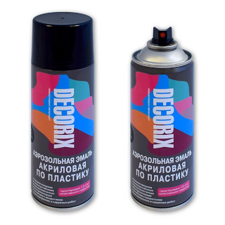 Аэрозольная краска по пластику DECORIX 520 мл