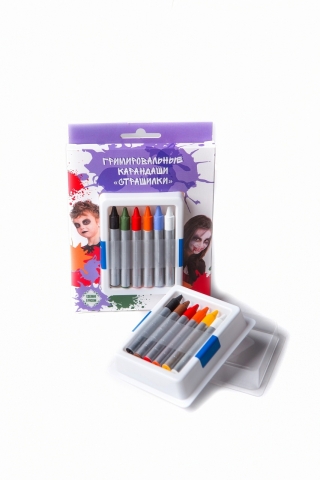 Карандаши аквагрим в наборе 6 цветов "Страшилки" ФТК