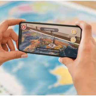 Карта "Мир" политическая Globen, 1:32 млн., 1010*700мм, интерактивная, с ламинацией