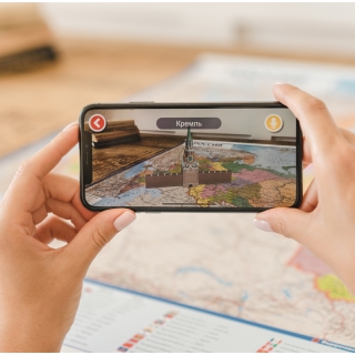 Карта "Россия" политико-административная Globen, 1:7,5 млн., 1160*800мм, интерактивная