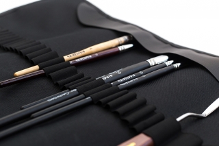 Скрутка для хранения кистей Малевичъ, 34х48 см, черная