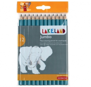 Набор чернографитных карандашей Derwent Lakeland Jumbo, 12 шт