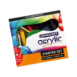 Набор акриловых красок Daler Rowney Graduate Starter set, 5 x 120 мл