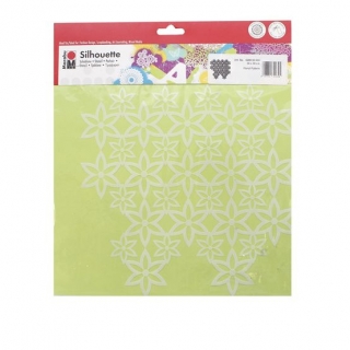 Трафарет-силуэт Marabu, 009 орнамент-цветы 30*30 см