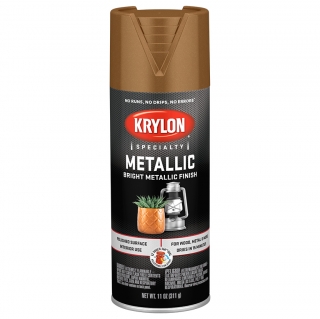 Аэрозольная краска Krylon Metallic металлик 340г, цвета: золото, серебро, медь, латунь