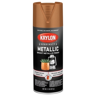 Аэрозольная краска Krylon Metallic металлик 340г, цвета: золото, серебро, медь, латунь