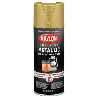 Аэрозольная краска Krylon Metallic металлик 340г, цвета: золото, серебро, медь, латунь