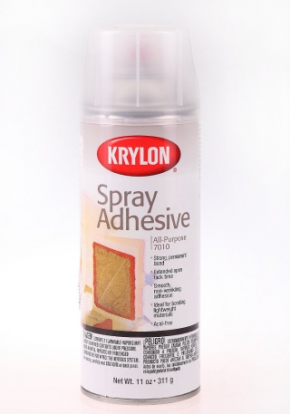 Аэрозольный клей Krylon spray adhesive для бумаги, холста, ткани