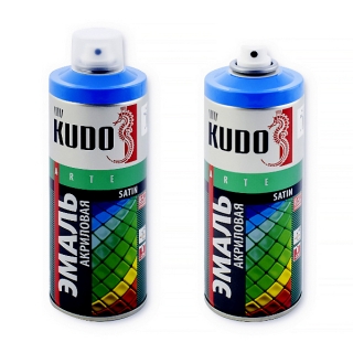 Эмаль акриловая Kudo Satin полуматовая, цвета RAL, аэрозоль 520 мл