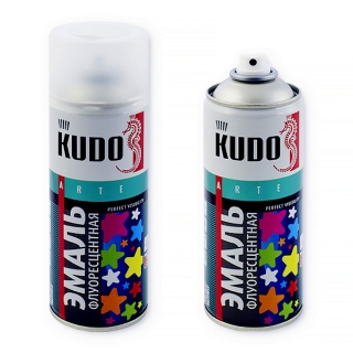 Флуоресцентная эмаль Kudo со светоотражающим эффектом, аэрозоль, 520 мл