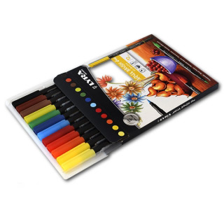 Набор двойных фломастеров с эффектом рисунка кистью Aqua Brush Duo LYRA, 12 цветов