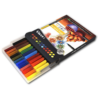 Набор двойных фломастеров с эффектом рисунка кистью Aqua Brush Duo LYRA, 24 цвета