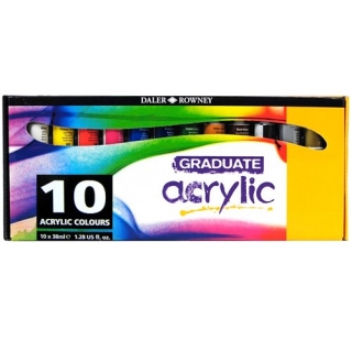 Набор акриловых красок Daler Rowney Graduate Select set, 10 x 38 мл
