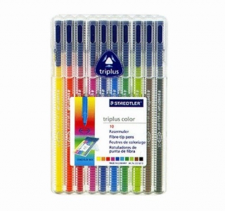 Набор фломастеров Triplus Color 10 цветов, пенал