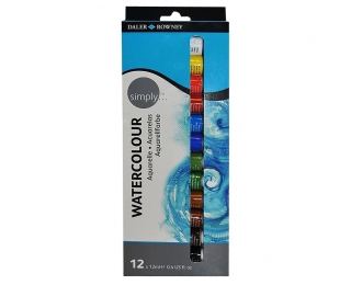 Набор акварельных красок Daler Rowney Simply, 12 цветов, 12 мл