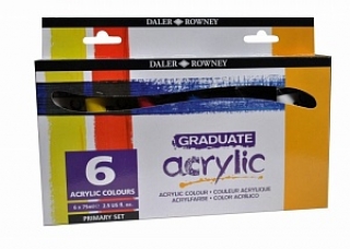 Набор акриловых красок Daler Rowney Graduate Primary set , 6 x 75 мл