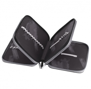 Пенал BRAUBERG, 3 отделения, полиэстер, 21х14 см, "Speed power", 270324