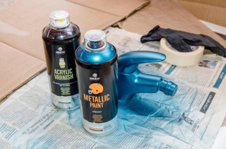 Аэрозольная краска с глянцевым эффектом металлик MTN PRO Metallic Paint для внутренних и наружных работ, 400 мл