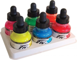Набор чернил Daler Rowney FW ARTISTS неоновых цветов, 6 x 29,5 мл
