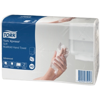 Полотенца бумажные лист. Tork XpressMultifold Advanced.Soft(Z-сл)(Н2), 2-слойные,190л/пач, белые