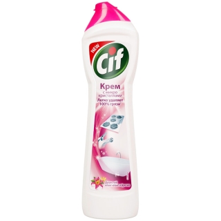 Средство чистящее Cif Розовая свежесть, крем с частицами порошка, 500мл