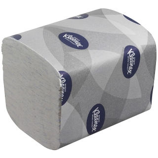 Бумага туалетная листовая Kimberly-Clark Kleenex 2-слойная, 200лист/пач, белая