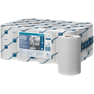 Протирочная бумага в рулонах Tork Reflex, (М3) мини рулон, съемная втулка, 120м, тиснение, белый