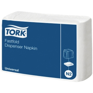 Салфетки бумажные диспенсерные Tork Universal(N2), 1 слойн., 24*30см, белые, 300шт.